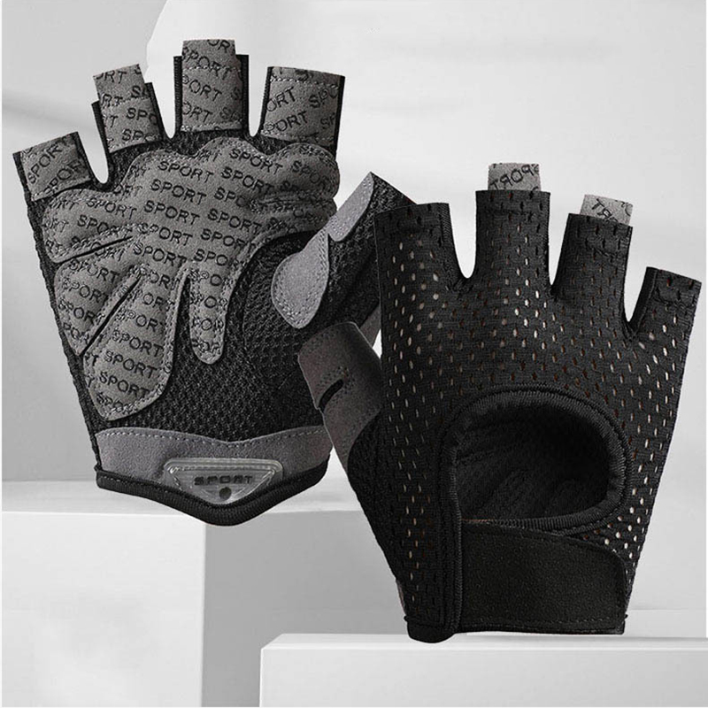Weightlifting Gloves - 夏手袋フィットネス通気性日焼け防止サイクリングハーフフィンガーグローブジムノンスリップ男性女性ハイキング重量挙げ手袋