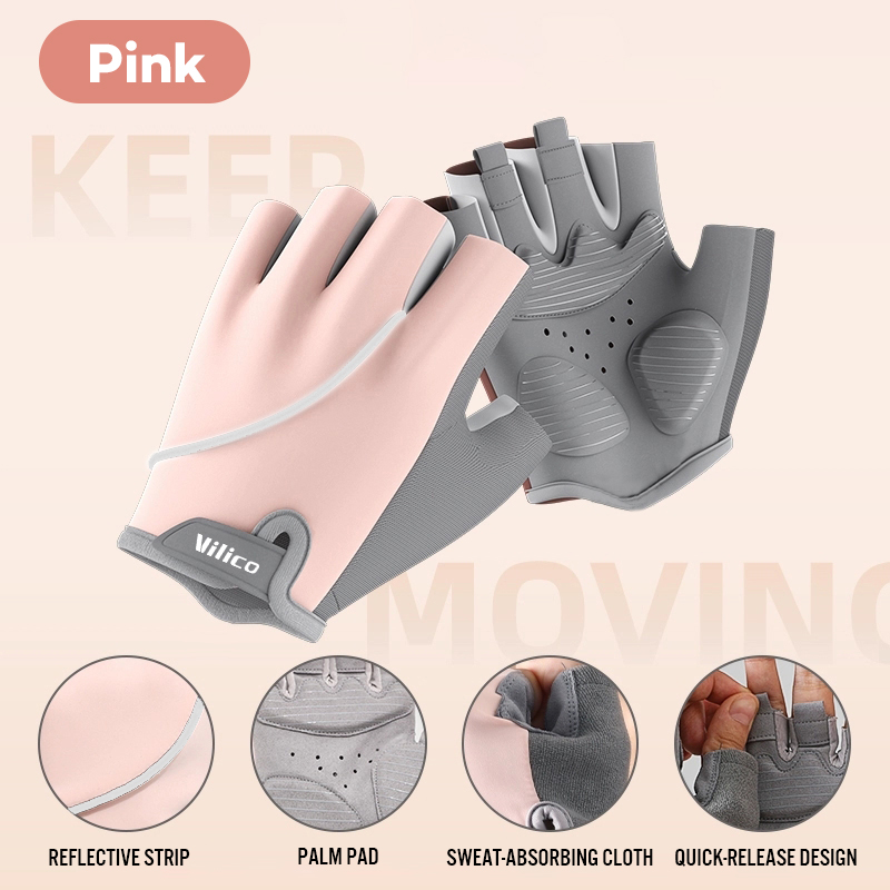 Weightlifting Gloves - 夏通気性サイクリング手袋ワークアウトジム手袋男性女性重量挙げ指なし手袋トレーニングエクササイズフィットネス