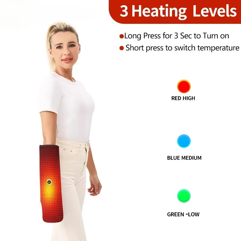 長袖ヒーター付き肘サポーター。電気式で、肩、腕、肘、手首、手 - Wrist Wraps のレビューと価格