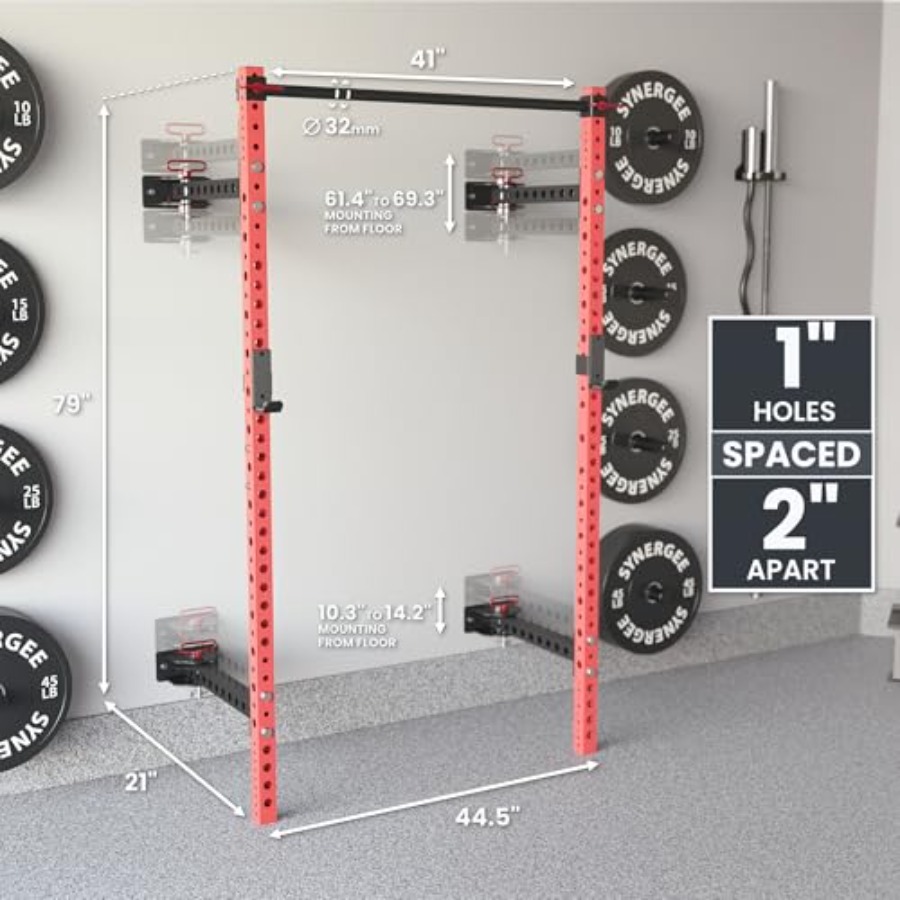 2200シリーズ折りたたみ式スクワットラック（Jカップ付き調 - Pull Up Bar のレビューと価格
