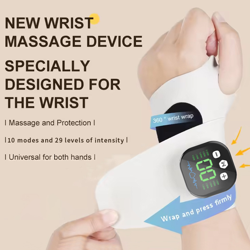 EMS 電気ハンドリストマッサージャー 10 モード振動マッ - Wrist Wraps のレビューと価格