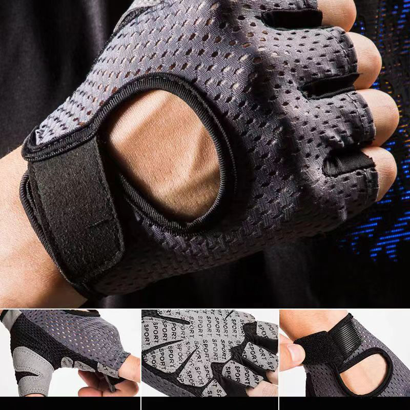 夏手袋フィットネス通気性日焼け防止サイクリングハーフフィンガ - Weightlifting Gloves のレビューと価格